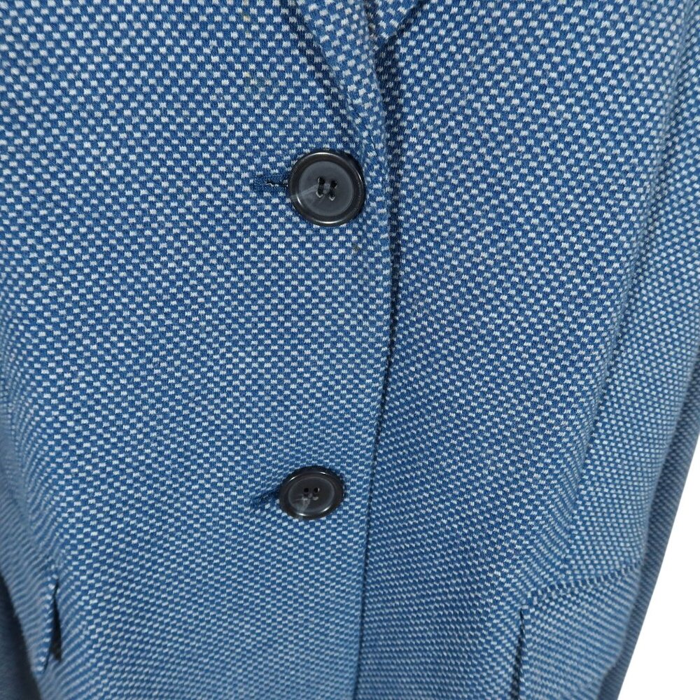 Talbots Micro Check Cotton Blend Two Button Knit … - image 4